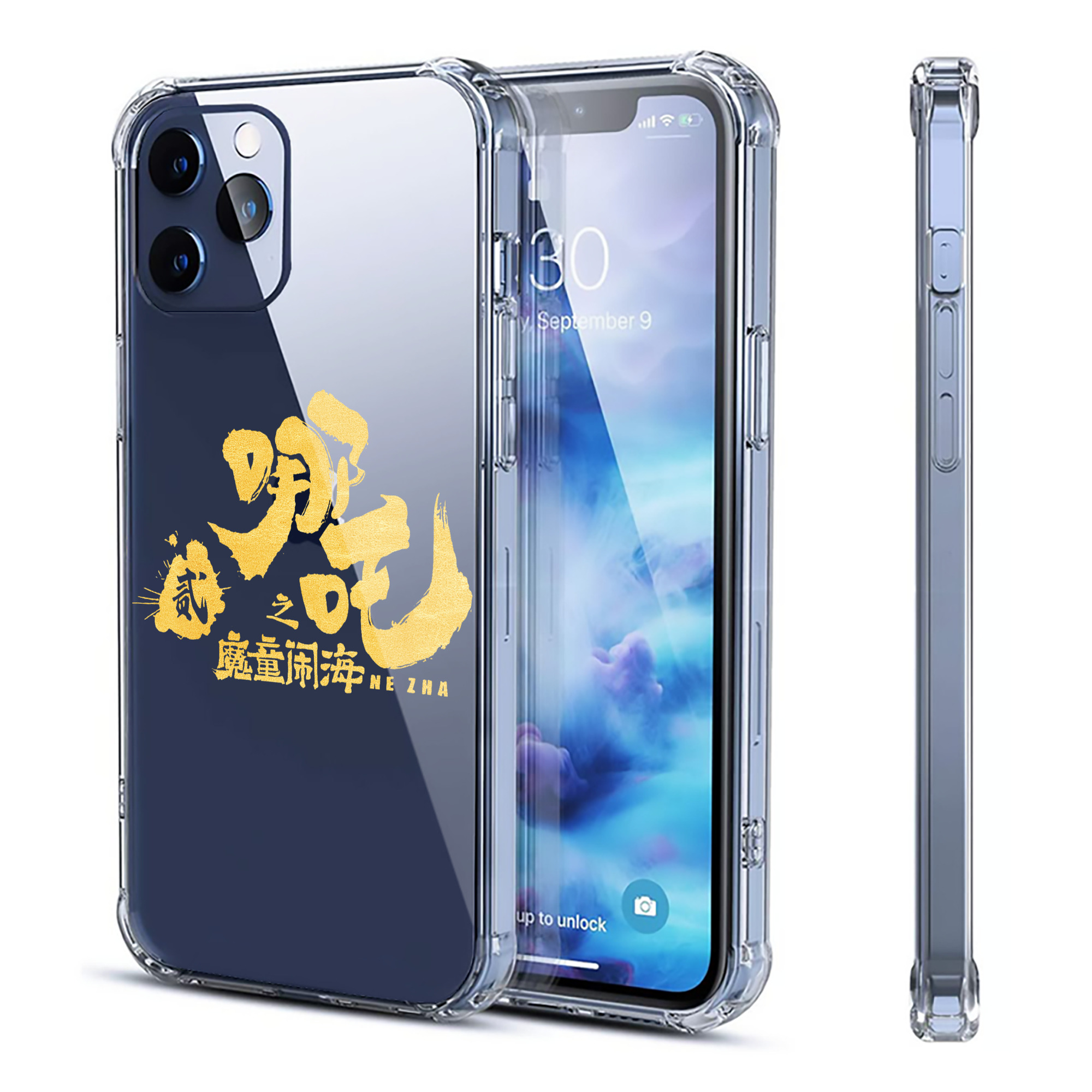 （画像用） Ne Zha 2 ナタ 魔童の大暴れ 【iPhone 12シリーズ対応】透明スマホケース（クリアソフトケース）